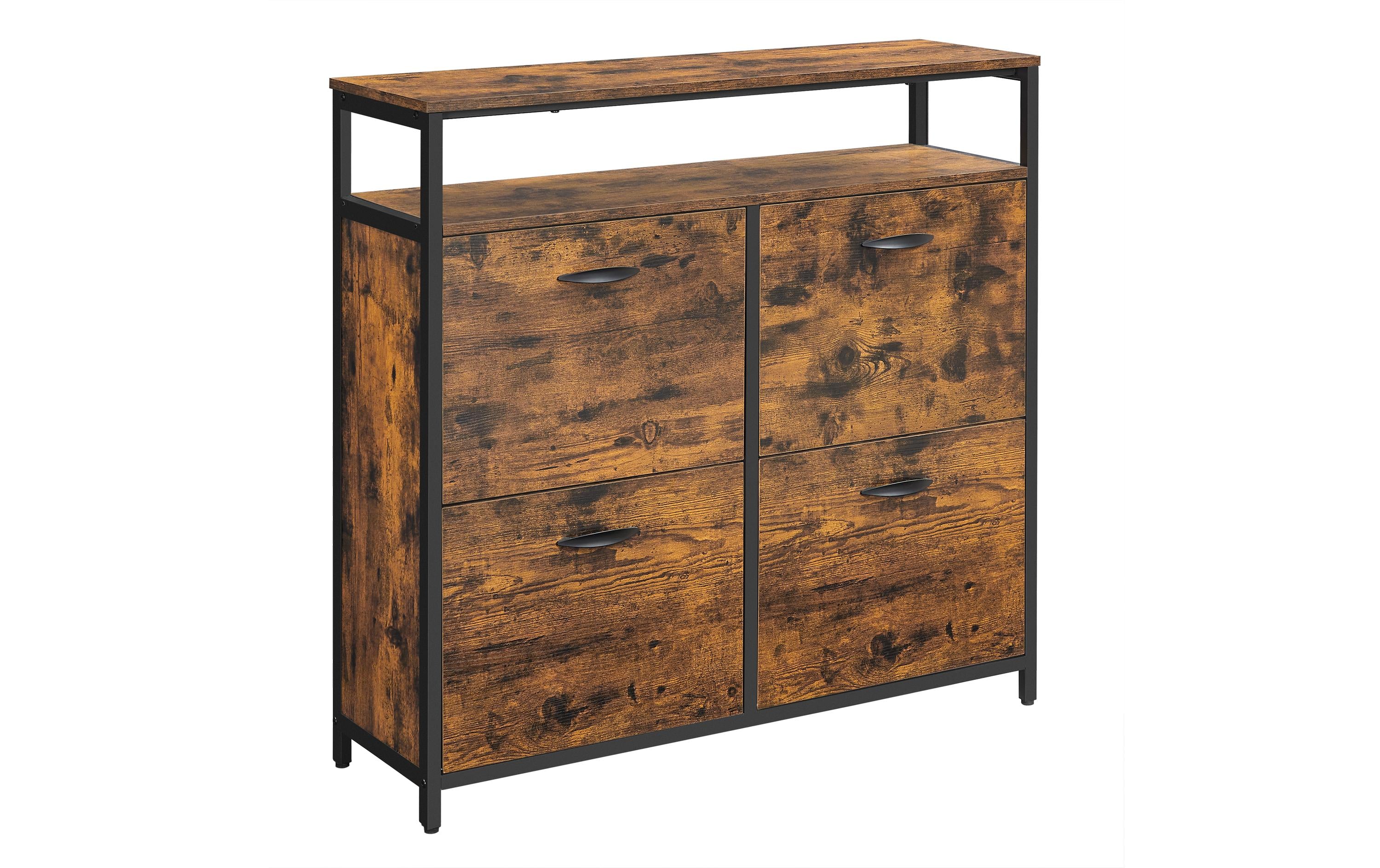 Vasagle Schuhschrank, 4 Klappen,98.3x30x95