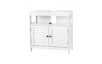 Vasagle Waschbeckenschrank Weiss 71x15x38 cm Mitteldichte Holzfaserplatte (MDF), Grundmaterial: Holz