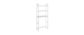 Songmics Badezimmerregal Weiss, 3 Ablagen Weiss 63x26x163 cm Holz, Grundmaterial: Holz