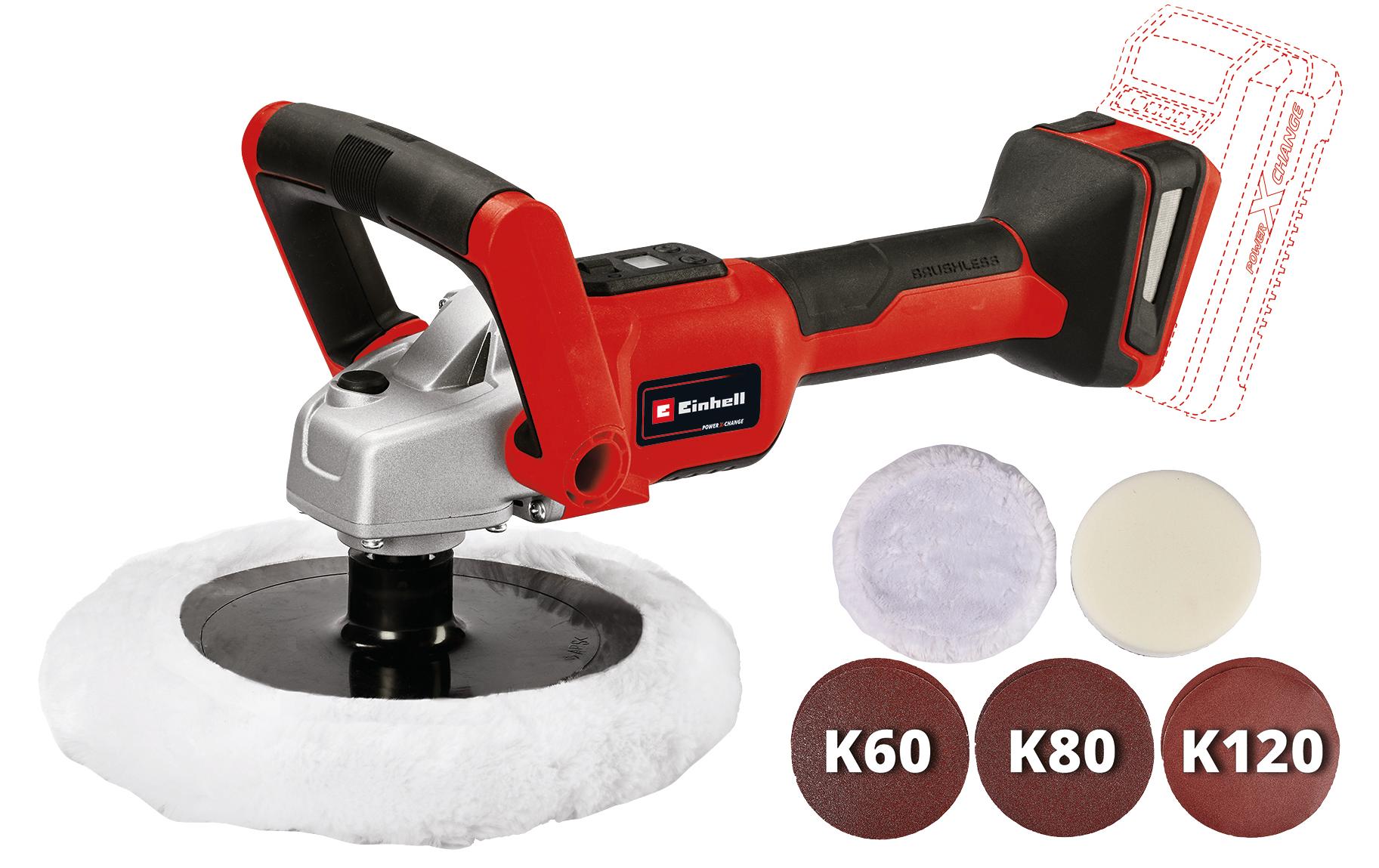 Einhell Automotive Akku-Poliermaschine CE-CP 18/180 Li E-Solo