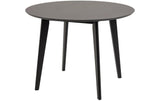 AC Design Esstisch Roxby Schwarz Furnier, Gummibaumholz, Ø105x76 cm