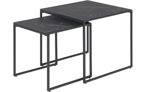 AC Design Infinity 2 Stück Couchtisch – 40 × 40 × 40 cm – Schwarz