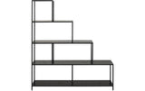 AC Design Bücherregal Seaford MDF/Stahl, 135x35x150 cm, Schwarz