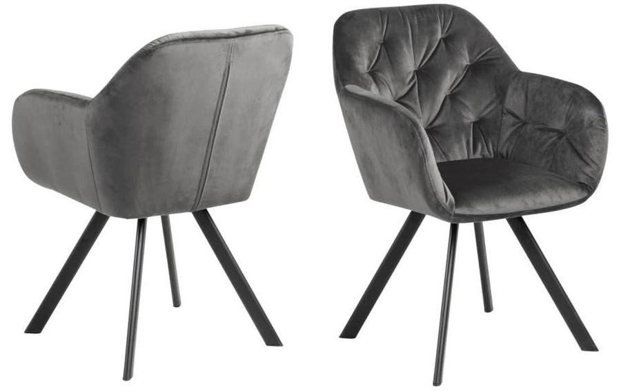 AC Design Esszimmerstuhl Lola Dunkelgrau