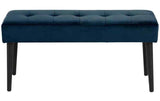 AC Design Sitzbank Glory Navy Blue VIC-Stoff/Stahl, 95x38x45 cm