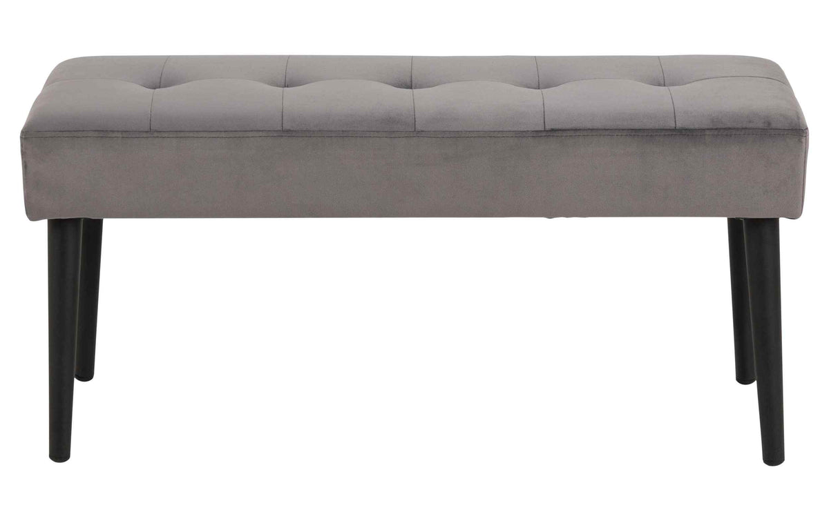 AC Design Sitzbank Glory Grau VIC-Stoff/Stahl, 95x38x45 cm