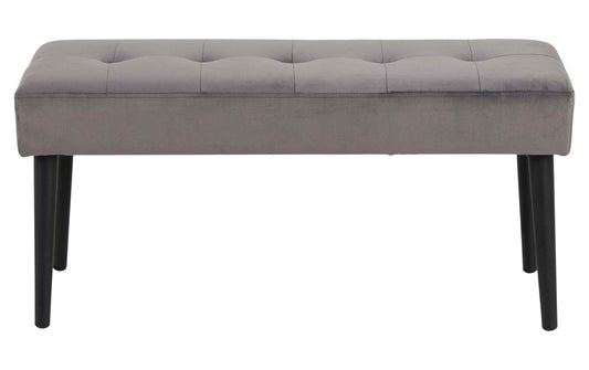 AC Design Sitzbank Glory Grau VIC-Stoff/Stahl, 95x38x45 cm