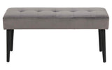 AC Design Sitzbank Glory Grau VIC-Stoff/Stahl, 95x38x45 cm