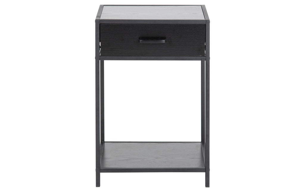 AC Design Nachttisch Seaford Schwarz