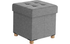 Songmics Hocker mit Stauraum Hellgrau
