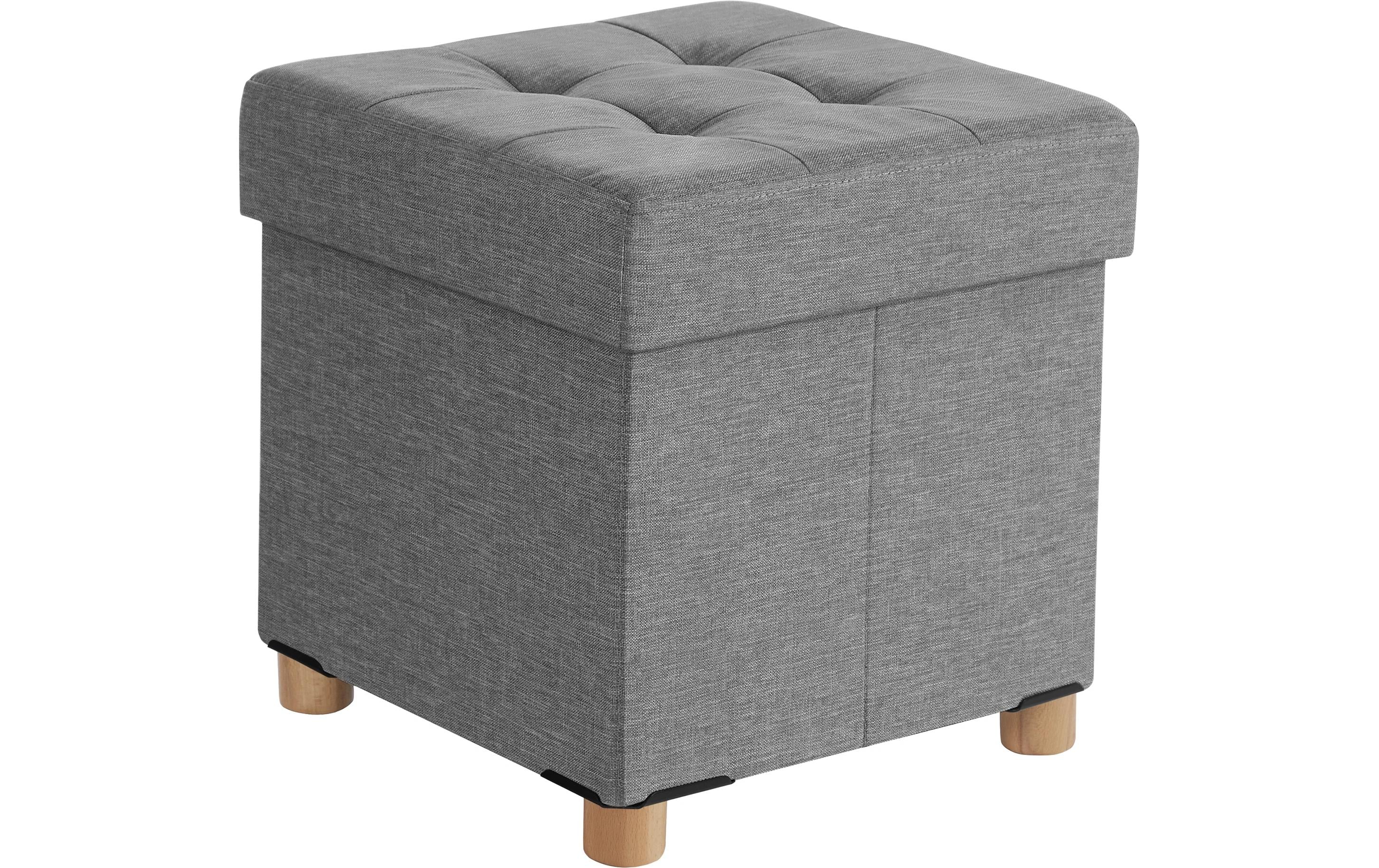 Songmics Hocker mit Stauraum Hellgrau