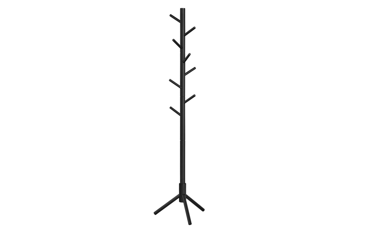 VASAGLE Garderobenständer mit 8 Haken 175 cm, Schwarz