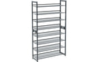 Songmics Schuhgestell, 8 verstellb.Ablagen Grau