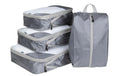 KOOR Packhilfen-Set Traamp 4-teilig 40x30x9,35x25x9,30x20x9,42x24cm, silbergrau