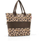 Reisenthel Shopper mit braunem Leopardenmuster, dunklem Querstreifen und langen Henkeln