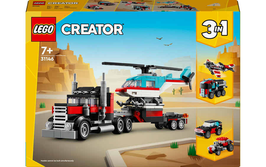 LEGO® Creator Tieflader mit Hubschrauber 31146
