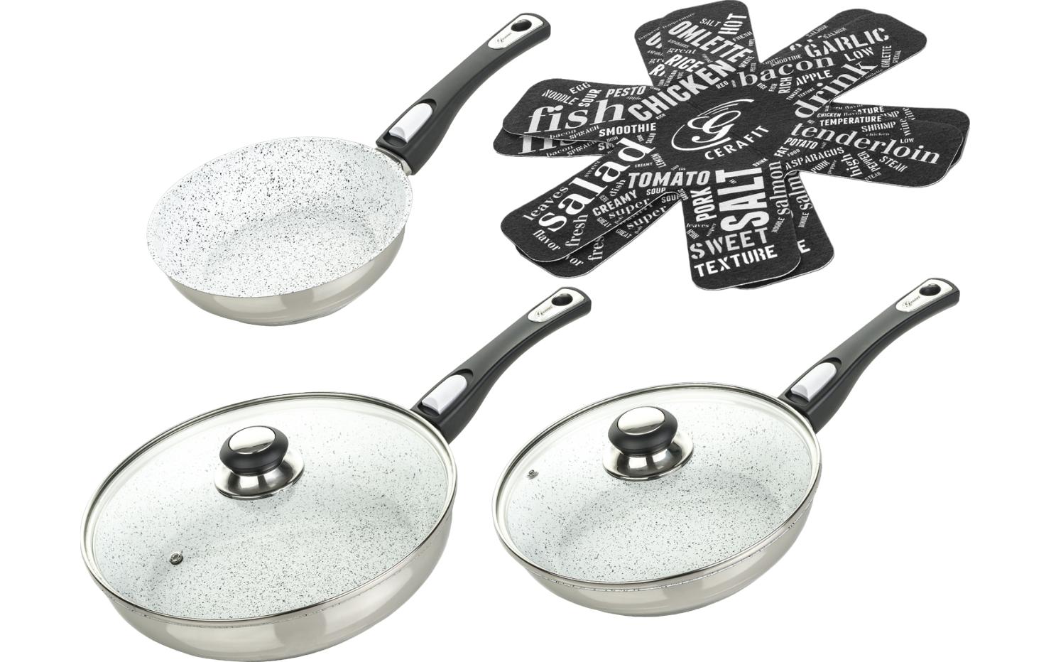 Genius Pfannenset Pfannen-Set Cerafit Mont Blanc 20 cm Aluminium