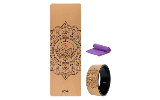 KOOR Yoga-Set 3-teilig, Kork