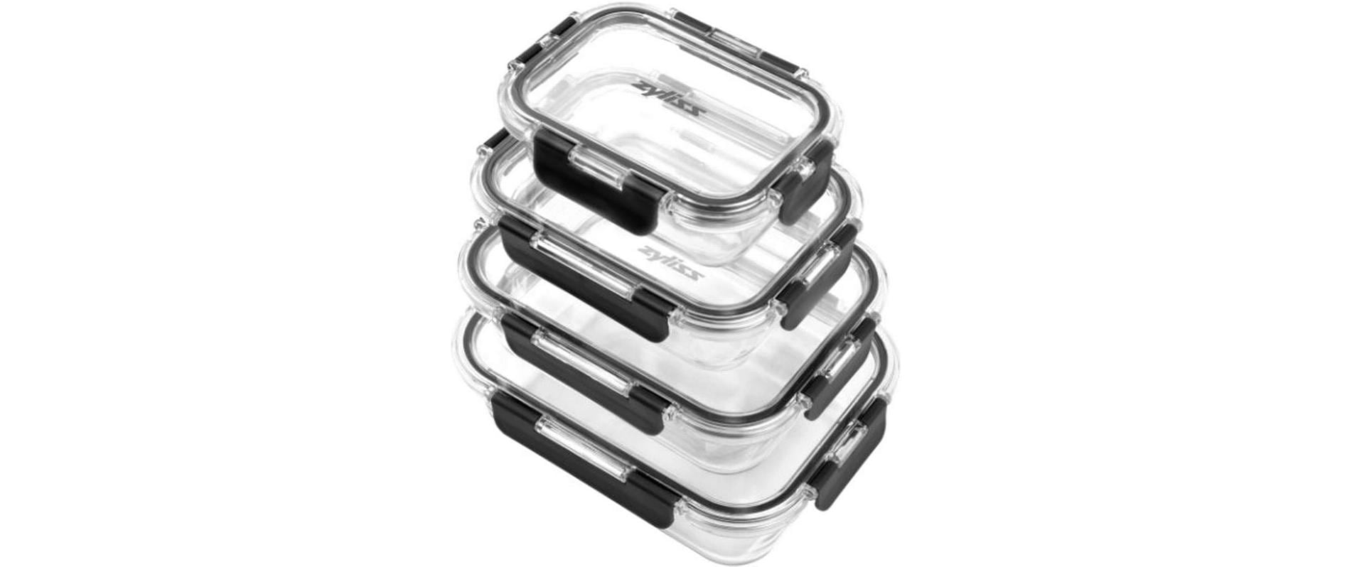 Zyliss Vorratsbehälter aus Glas 4er Set Glas, Silikon