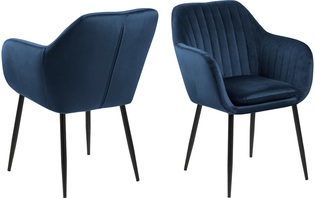 AC Design Esszimmerstuhl Emilia 2 Dunkelblau/Blau