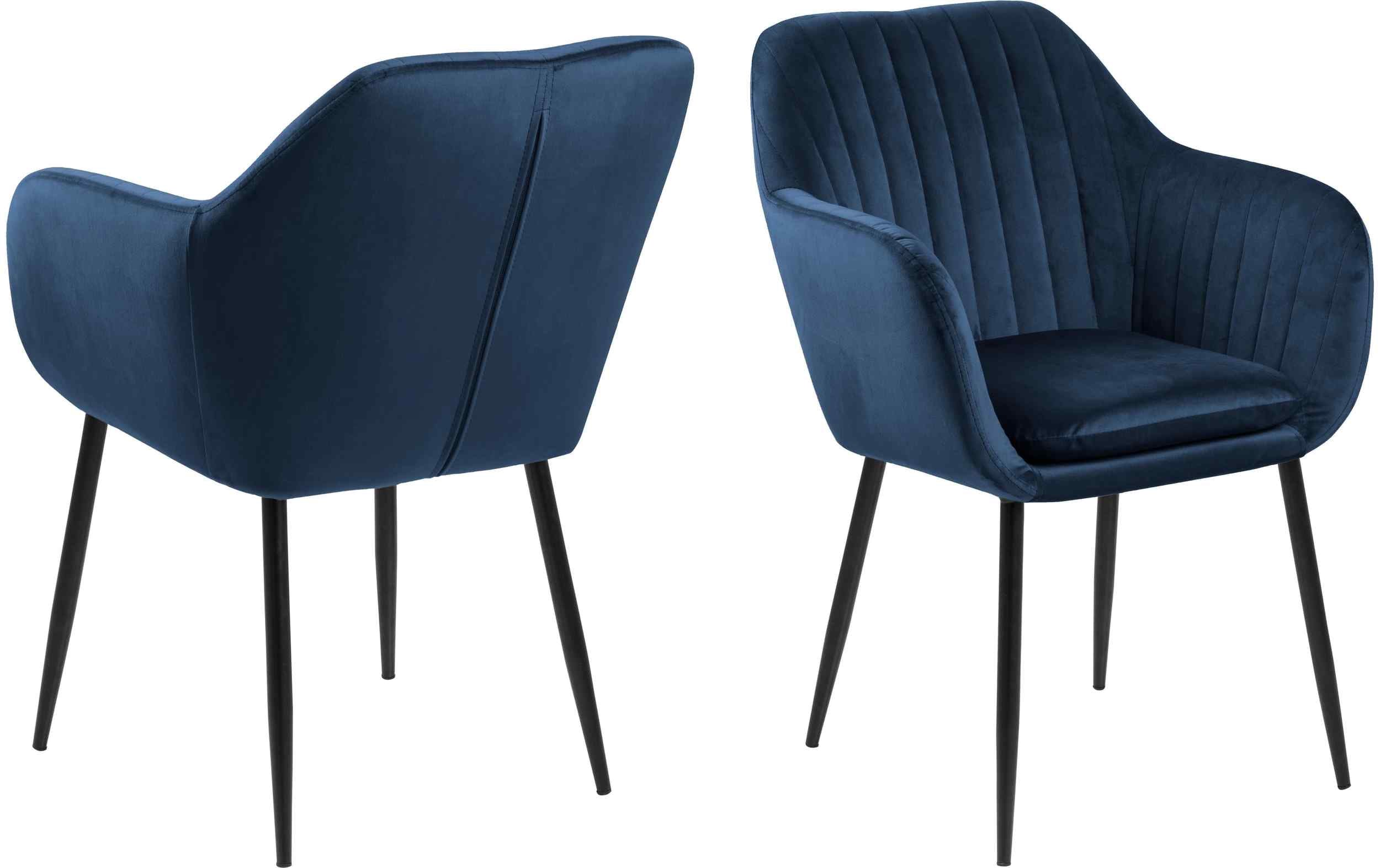 AC Design Esszimmerstuhl Emilia 2 Dunkelblau/Blau