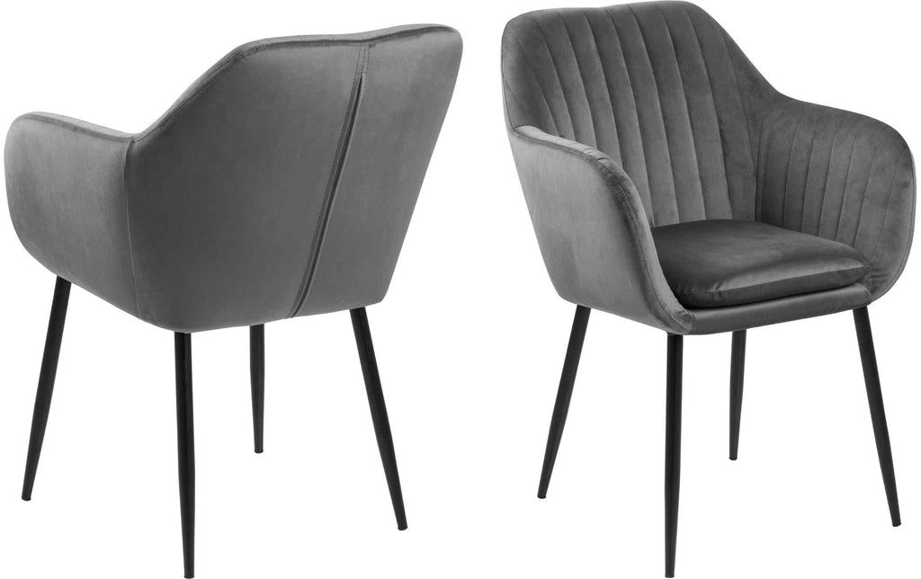 AC Design Esszimmerstuhl Emilia 2 Dunkelgrau
