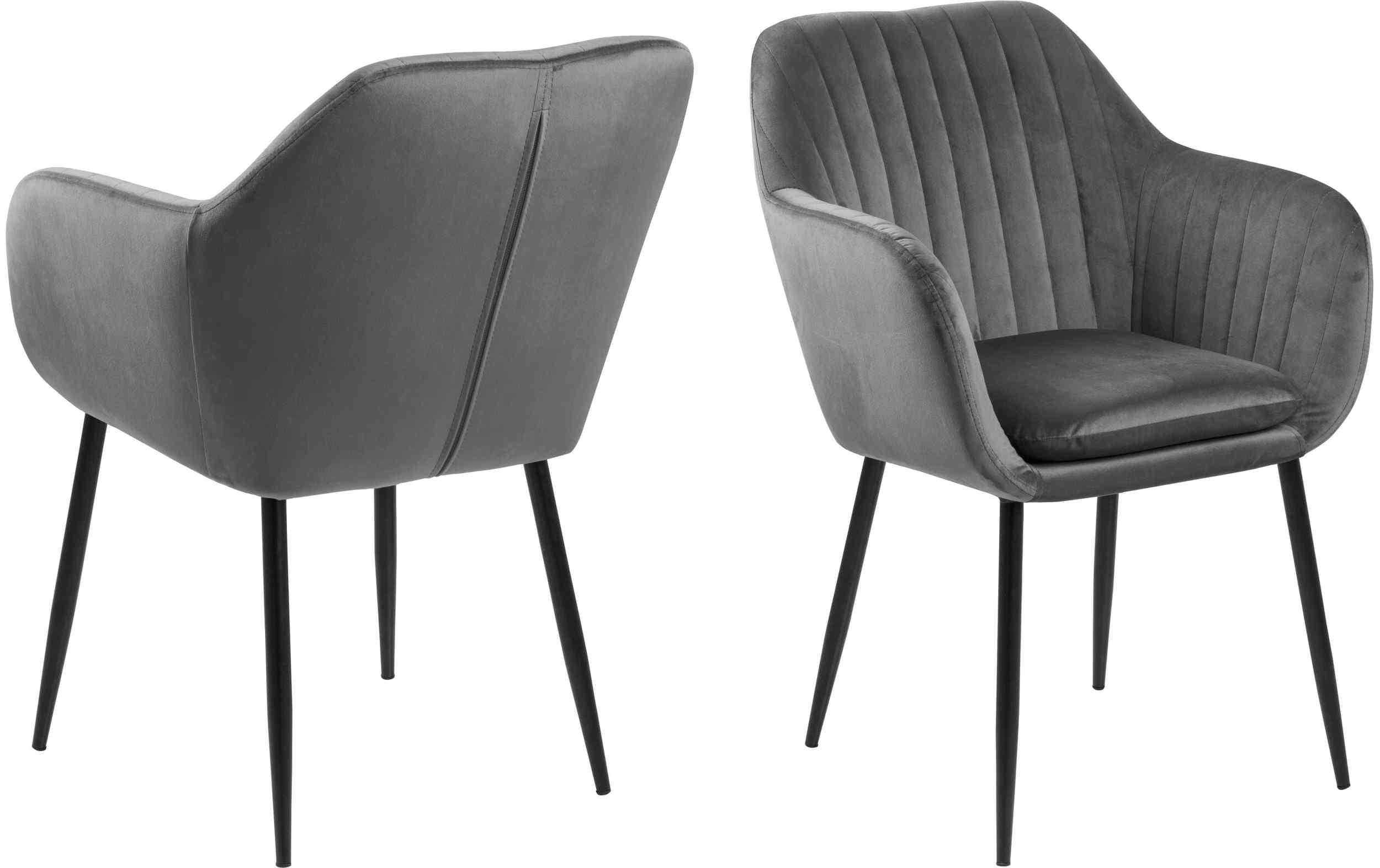 AC Design Esszimmerstuhl Emilia 2 Dunkelgrau