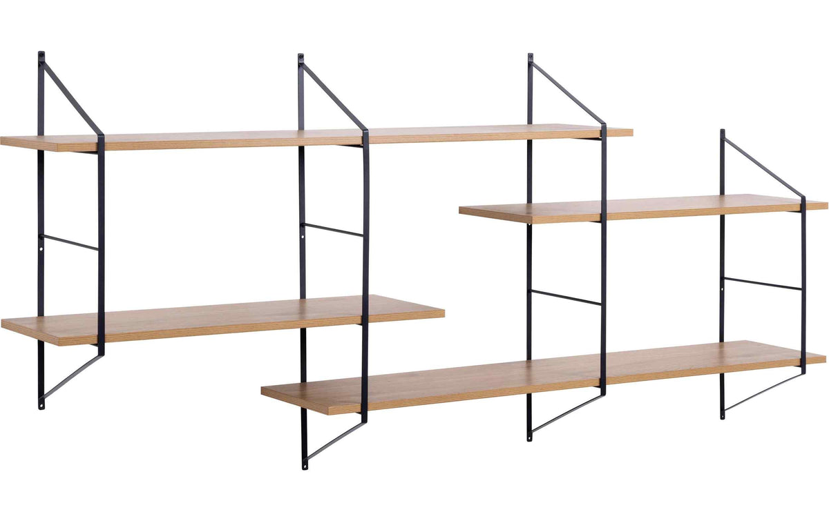 AC Design Wandregal Belfast Stahl/MDF, 191x25,5x79 cm, Braun