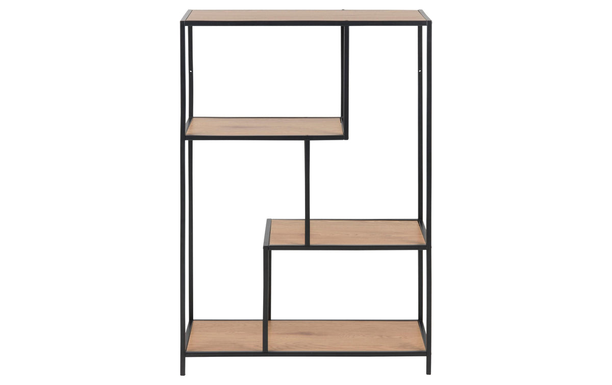 AC Design Regal Seaford MDF/Stahl, 77x35x114 cm, Wildeiche