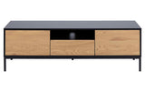 AC Design TV-Möbel Seaford MDF/Stahl, 140x40x45 cm, Braun/Schwarz