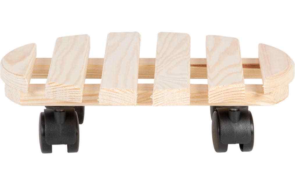 Esschert Design Rolleruntersetzer Rund L Schwarz/Nature