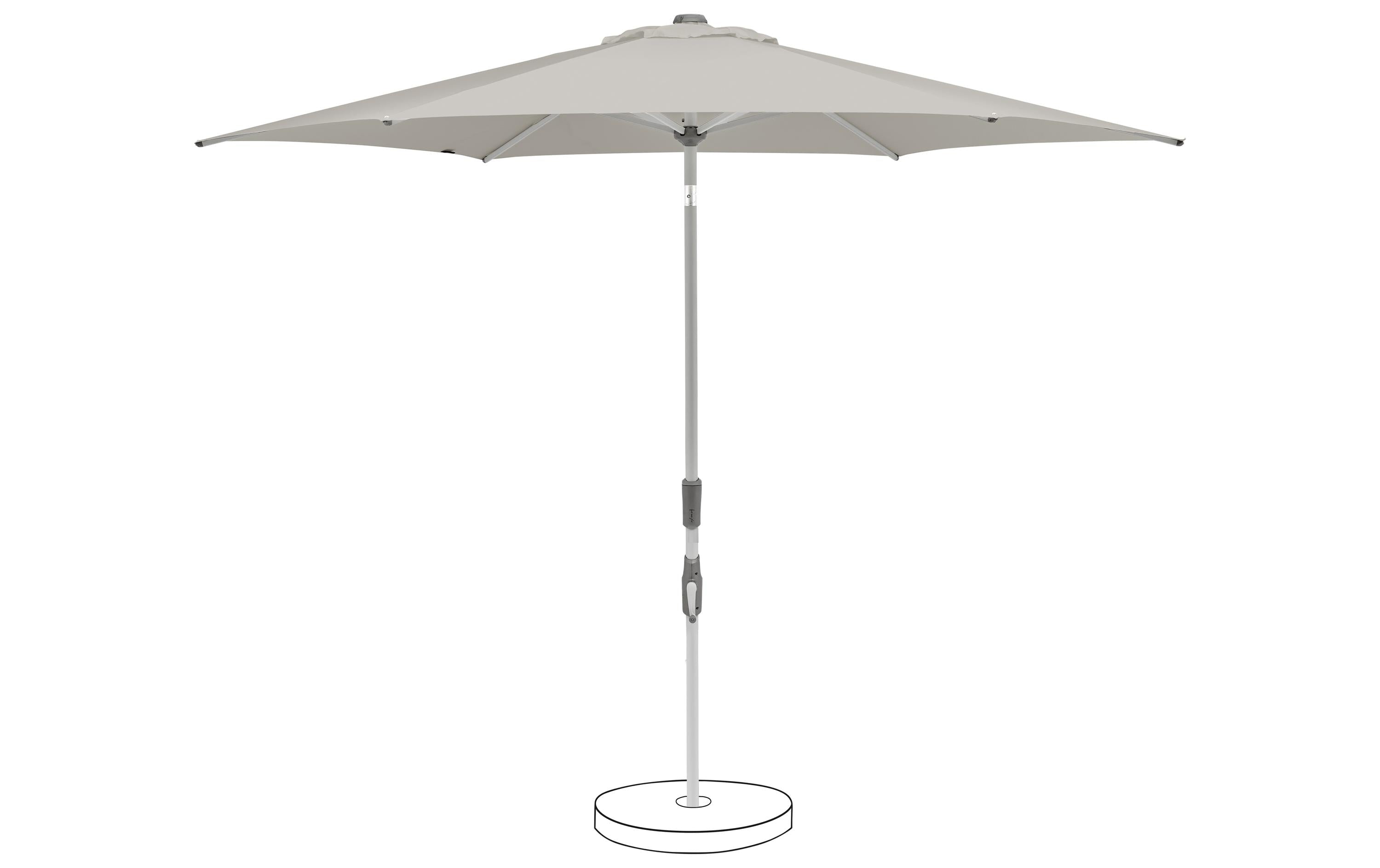 Slide Sonnenschirm Polyester hellgrau 250 cm UV-Schutz Garteneinrichtung Suncomfort by Glatz