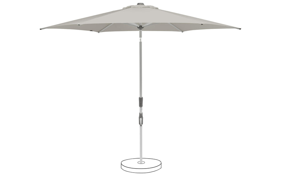 Slide Sonnenschirm Polyester hellgrau 250 cm UV-Schutz Garteneinrichtung Suncomfort by Glatz