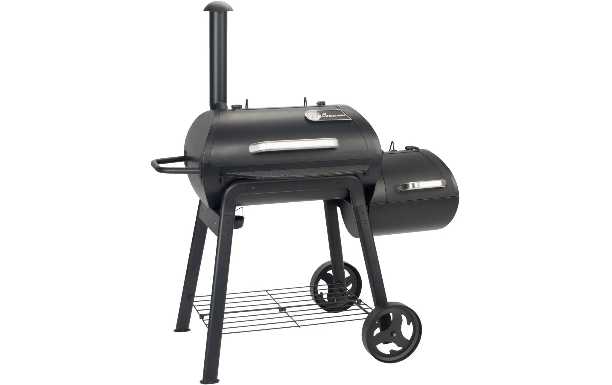 LANDMANN Holzkohlegrill Vinson 300 Schwarz mit Thermometer aus Stahl Grills & Feuerstellen Landmann
