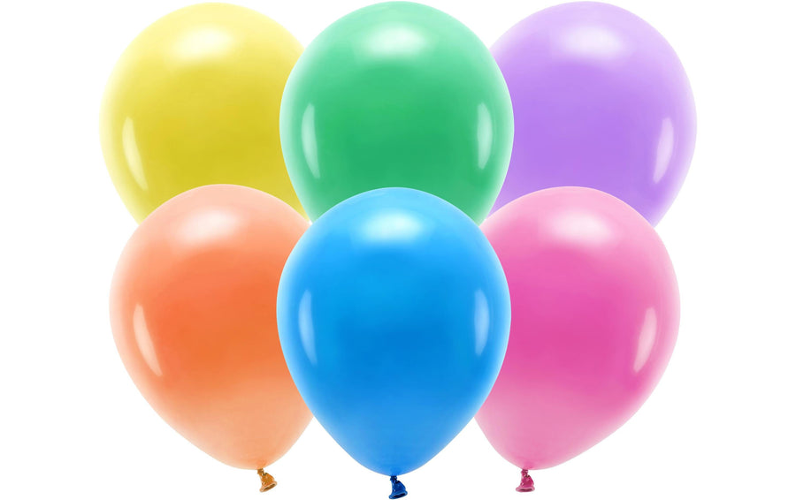 Partydeco Luftballon Uni Eco Pastel 100 Stück, Mehrfarbig, Ø 30 cm