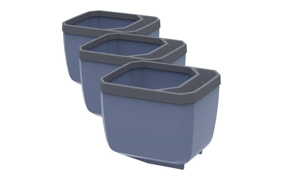 Gusta Garden Kräutertopf Set Blau aus Ton - 3er Set Garten & Outdoor > Pflanzen > Pflanzengefäße Gusta Garden