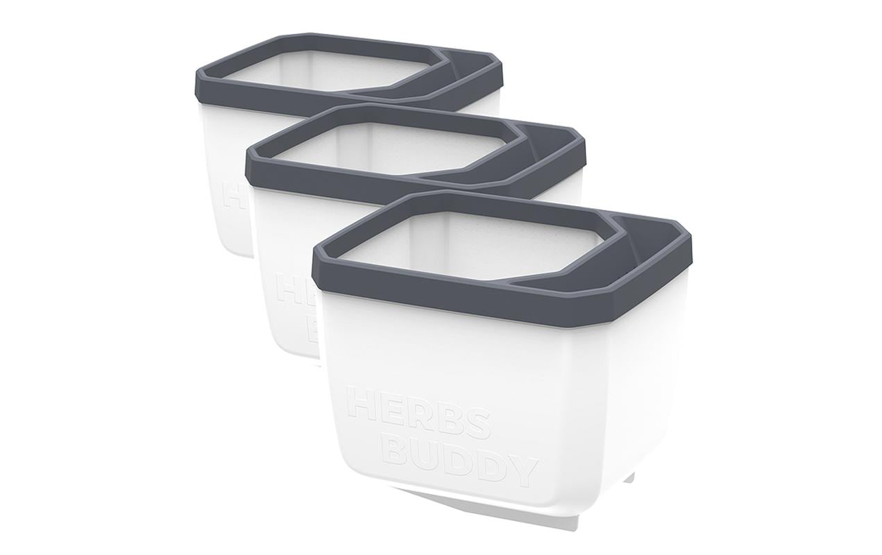 Gusta Garden Kräutertopf Keramik Weiß 3er Set 12 cm Garten & Outdoor > Pflanzen > Pflanzengefäße Gusta Garden