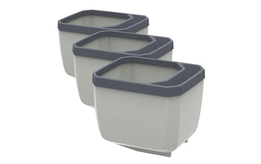 HERBS BUDDY Kräutertopf Set Keramik Hellgrau 3er Set Garten & Outdoor > Pflanzen > Pflanzengefäße Gusta Garden