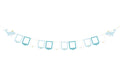Partydeco Girlande Wal 15 m, Blau