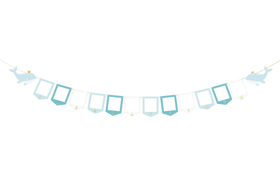 Partydeco Girlande Wal 15 m, Blau