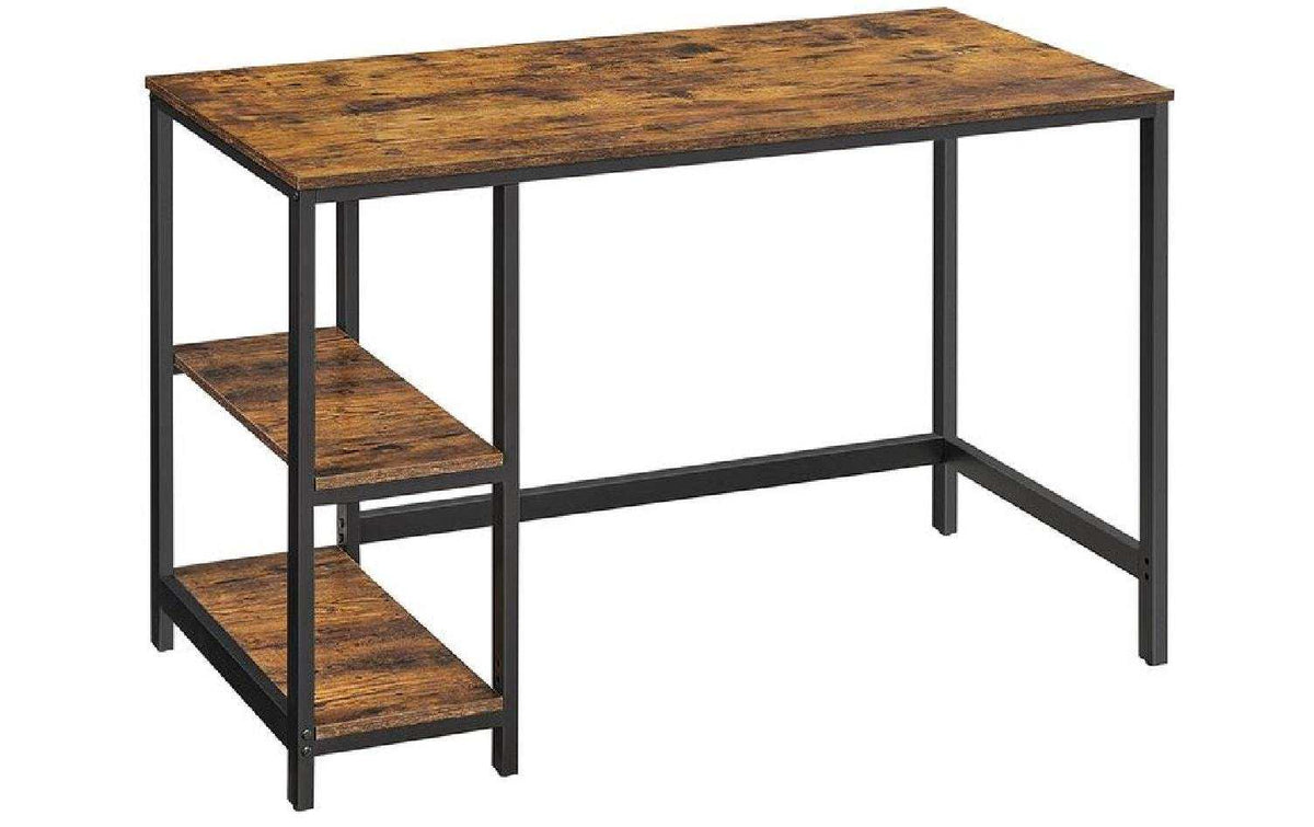 Songmics Bürotisch vintagebraun-schwarz mit Platte 120x60cm, 2