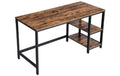 VASAGLE Tisch LWD55X Vintagebraun-Schwarz