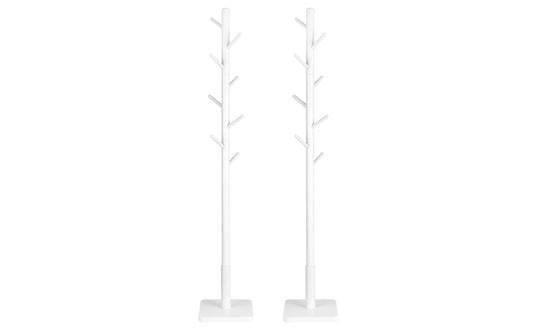 VASAGLE Kleiderständer 175 cm mit 8 Haken, Weiss