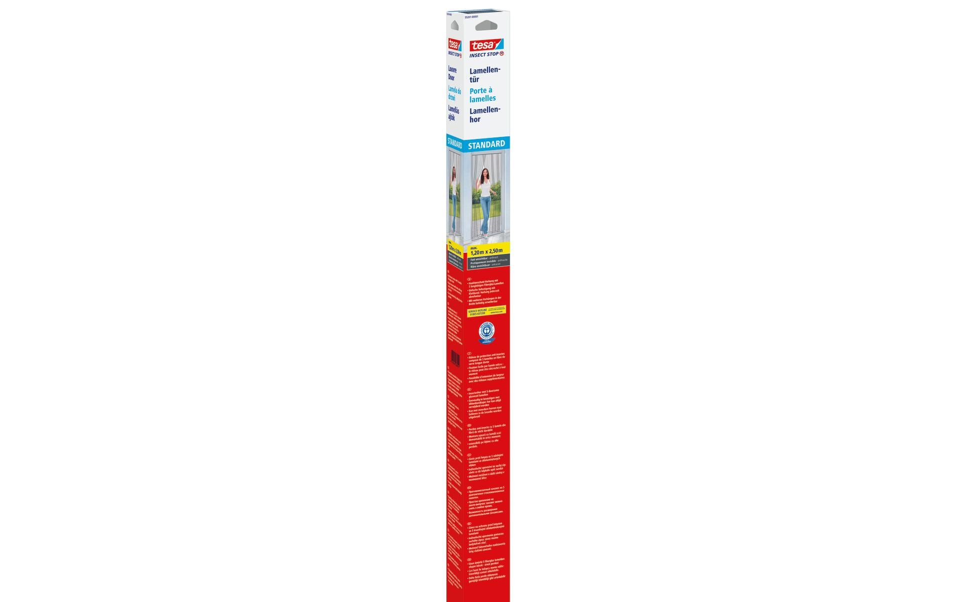 Tesa Fliegengitter Tür Anthrazit 1,20m x 2,50m Standard Garteneinrichtung tesa