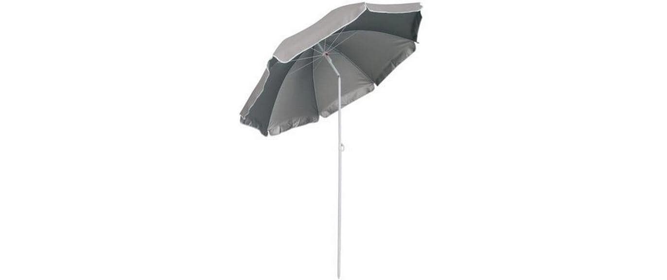 Sonnenschirm Beach Grau Polyester UPF 50+ 195x195 cm Garteneinrichtung Eurotrail
