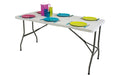 Eurotrail Pavillon Tisch S Dunkel Grau Bambus 152 cm für 6 Personen Pavillons Eurotrail
