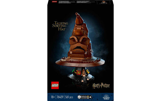 LEGO Harry Potter Set mit braunem Sprechenden Hut aus Bausteinen und kleinen Figuren