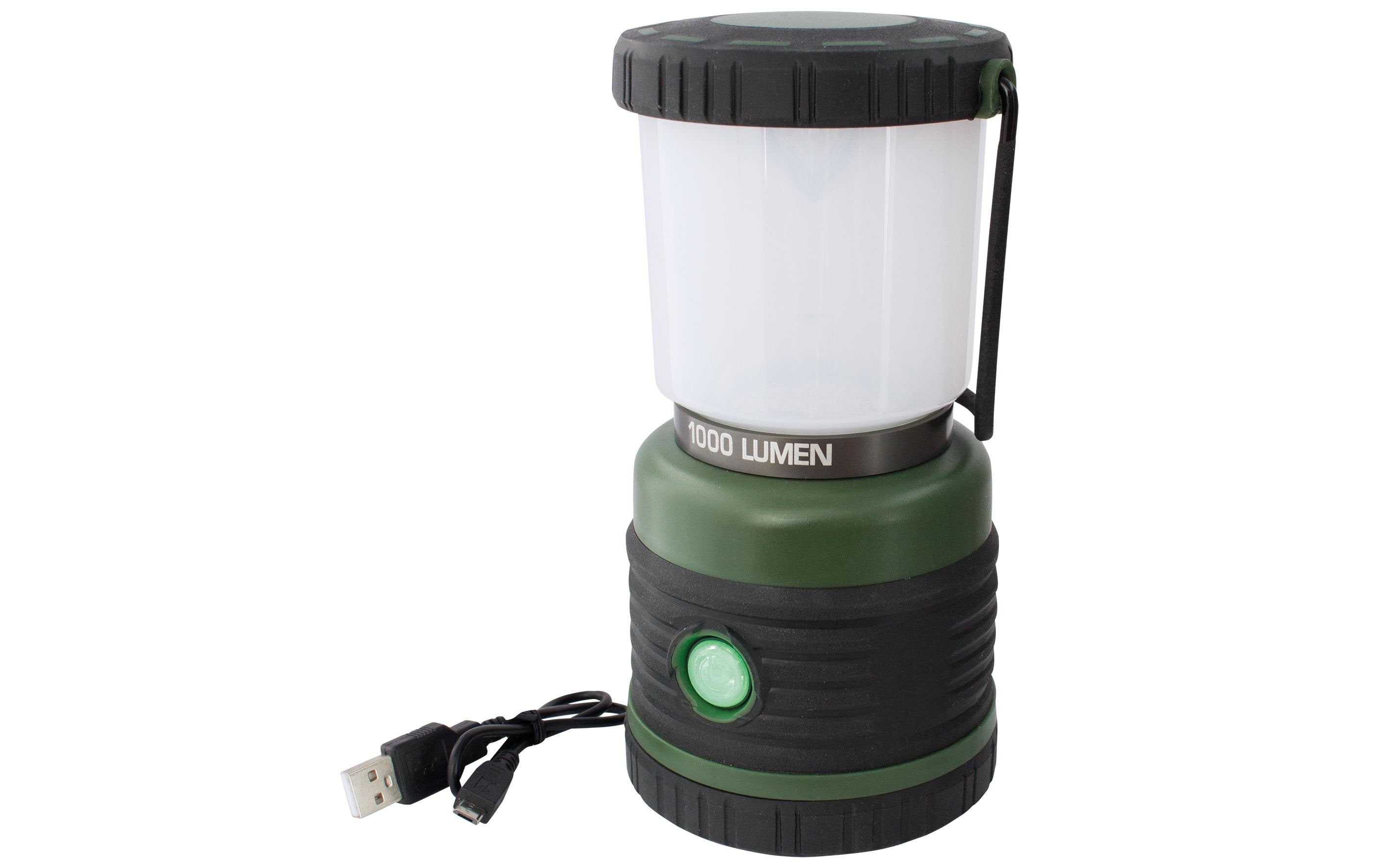 Eurotrail Léon Campinglampe 1000L schwarz Kunststoff wiederaufladbar Sport & Freizeit > Camping > Camping Zubehör Eurotrail