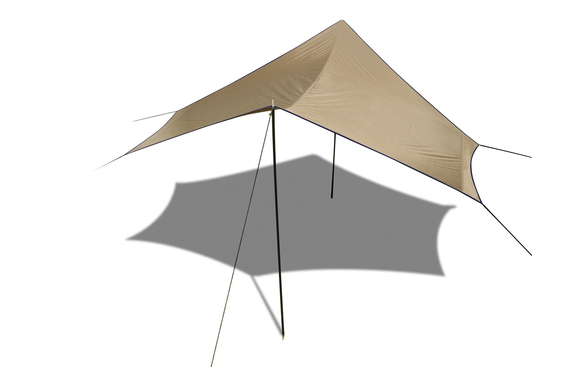 Hardin Tarp quadratisch Braun 325 cm Wetterschutz Garteneinrichtung Eurotrail