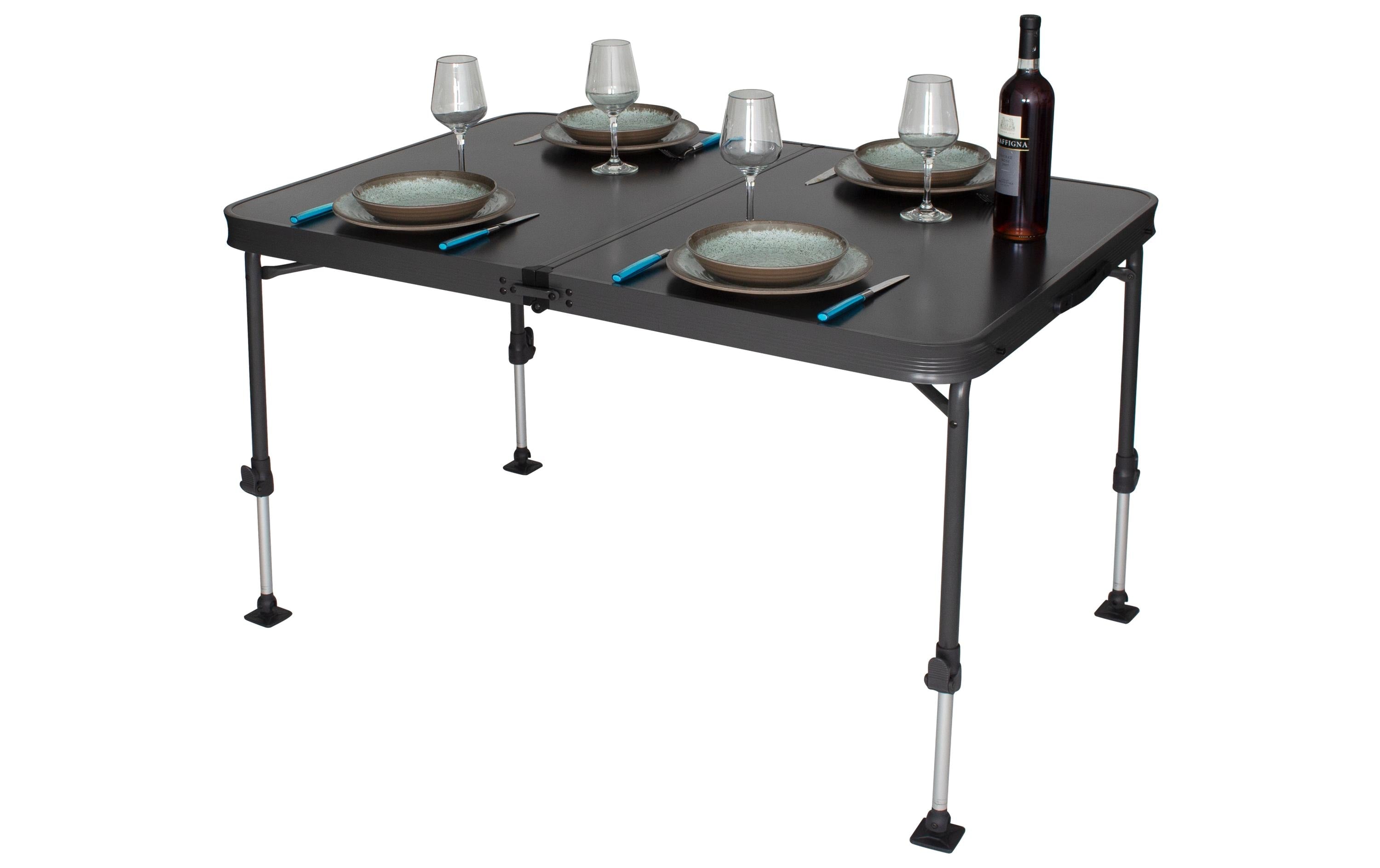 Eurotrail Klapptisch Aluminium grau 120x60 cm leicht und tragbar Garten & Outdoor > Gartenmöbel > Gartentische Eurotrail